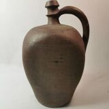 Cruchon normand bouteille à anse ancienne en grès