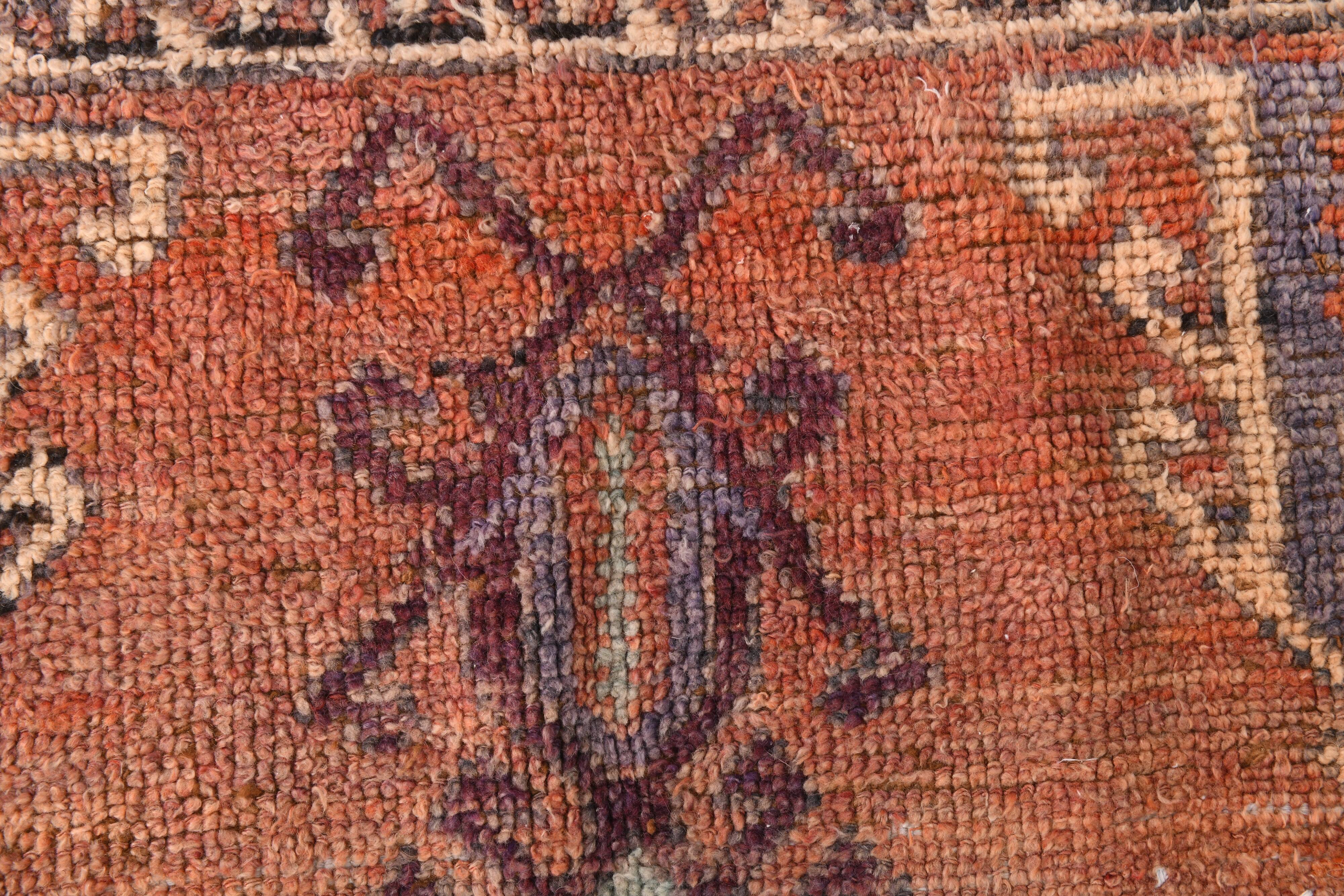 Burgundy & Red Vintage Persian Rug, 153x336Cm
