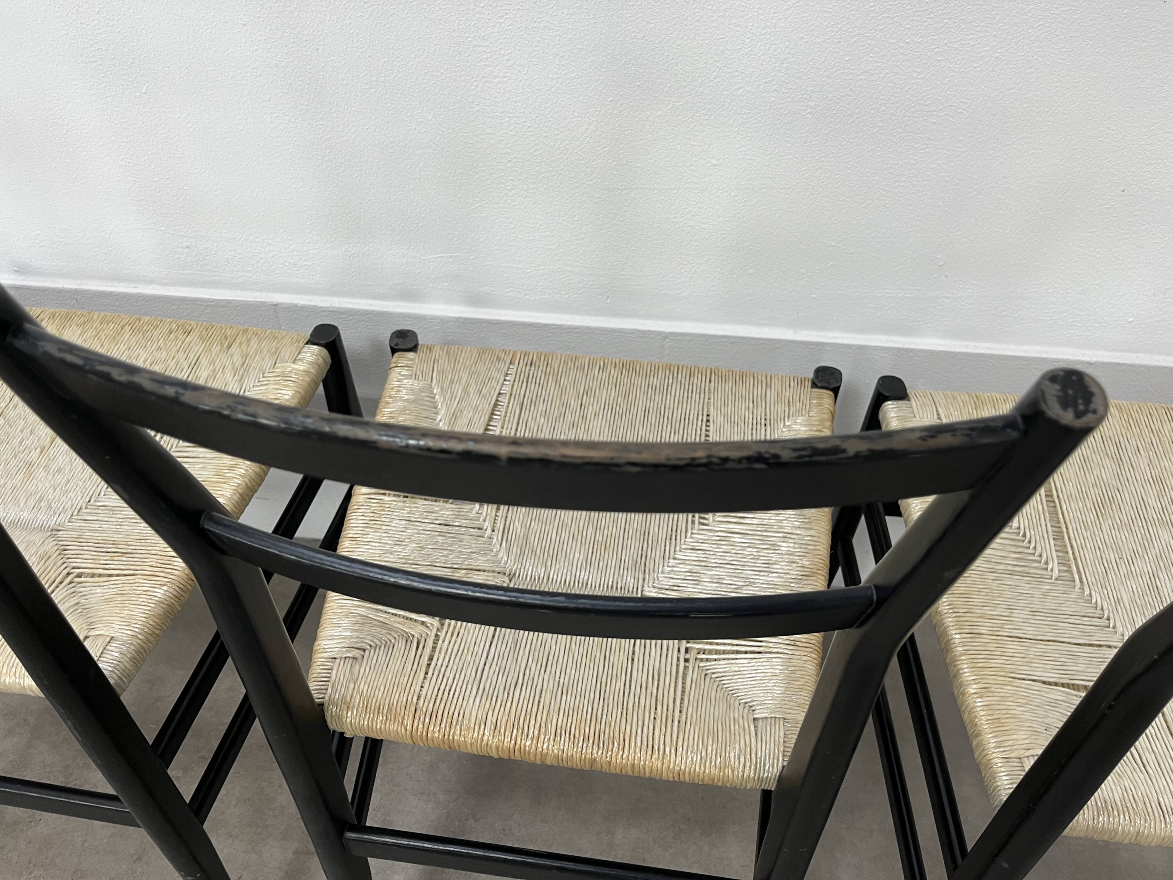 6 Leggera chairs by Gio Ponti for Cassina, Italy, first edition