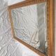Bevelled mirror with gold frame 49x68cm