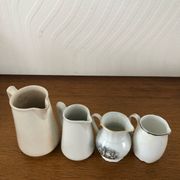 Set of 4 Vintage Porcelain Milk Jugs