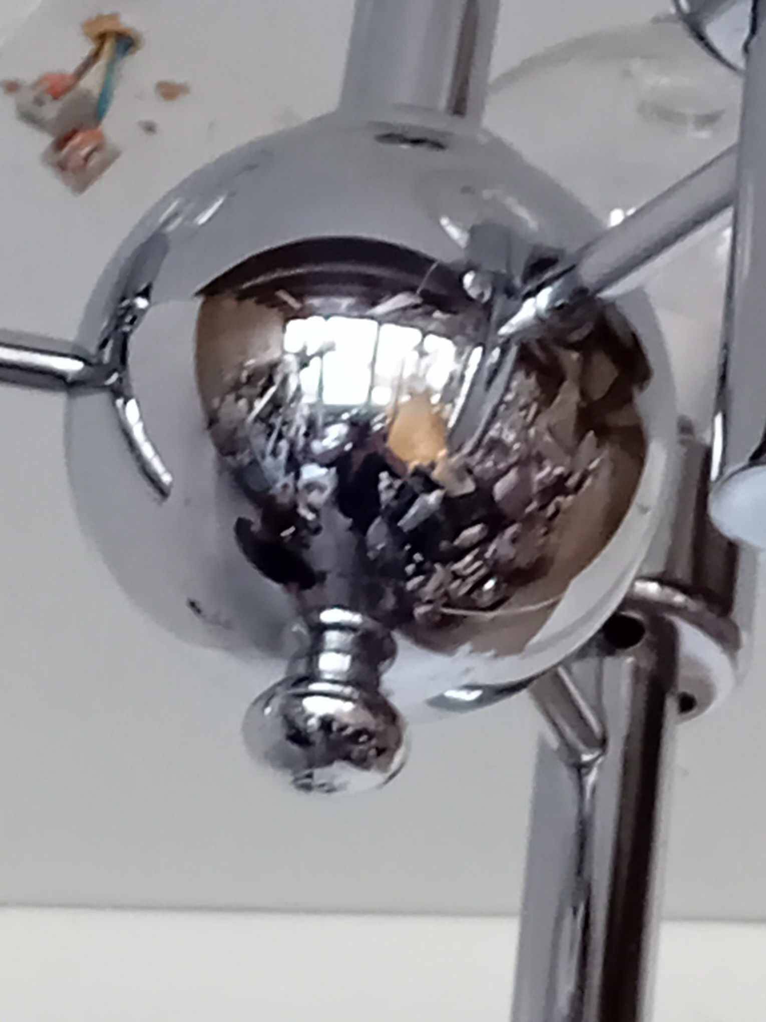 Chandelier with 3 branches space art 70's murano