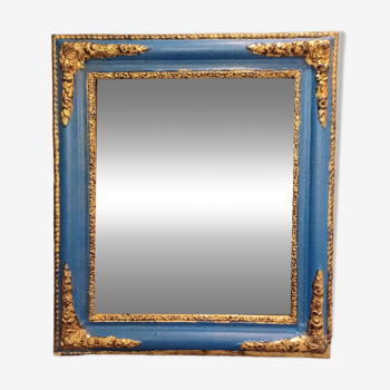 Small antique gilded patinated mirror