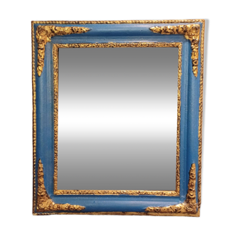 Small antique gilded patinated mirror