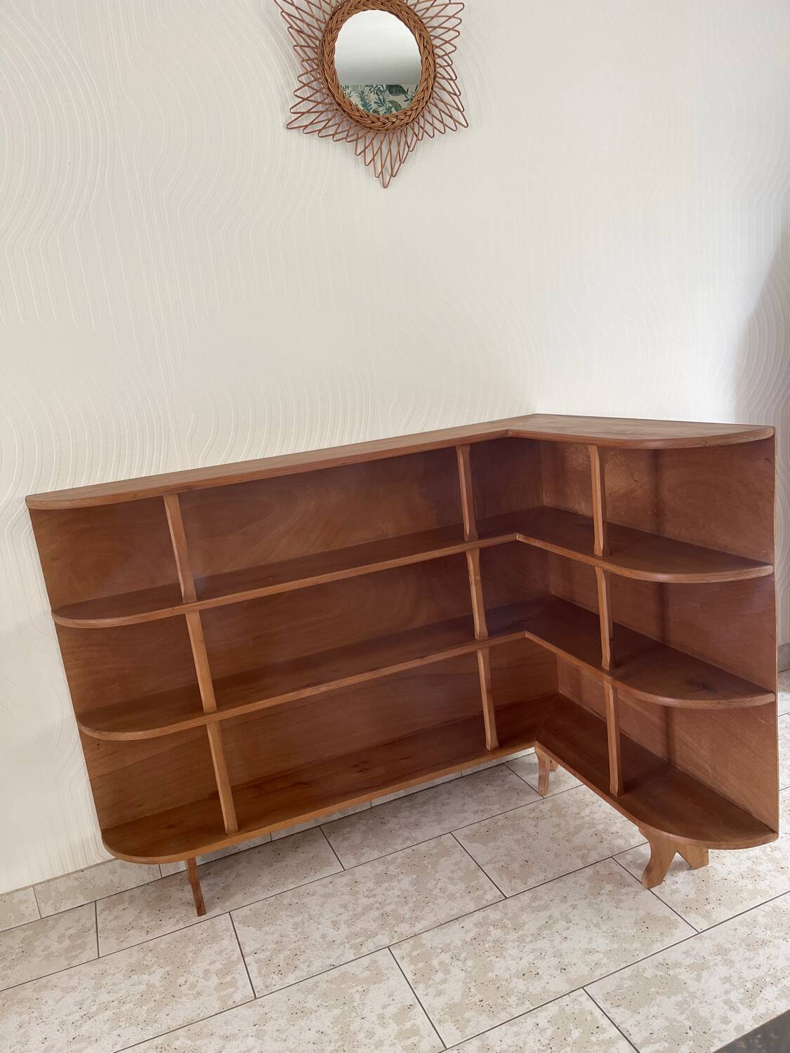 Corner bookcase shelf from the 60s ART DECO