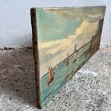 Tableau marine bord de mer Bretagne