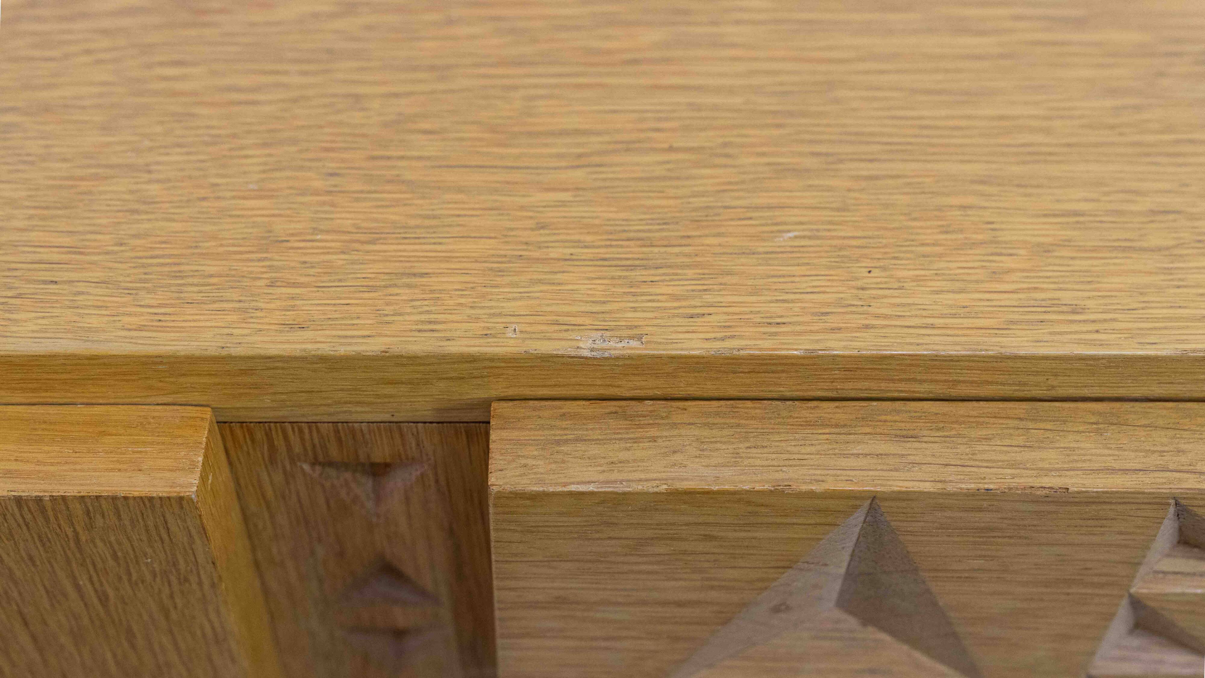 Mid-century brutalist oak sideboard