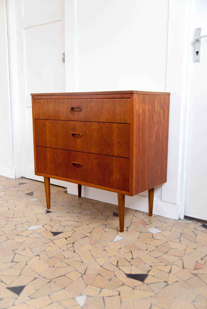 Scandinavian teak chest of drawers