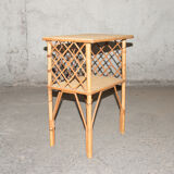 Bamboo bedside - rattan 60's