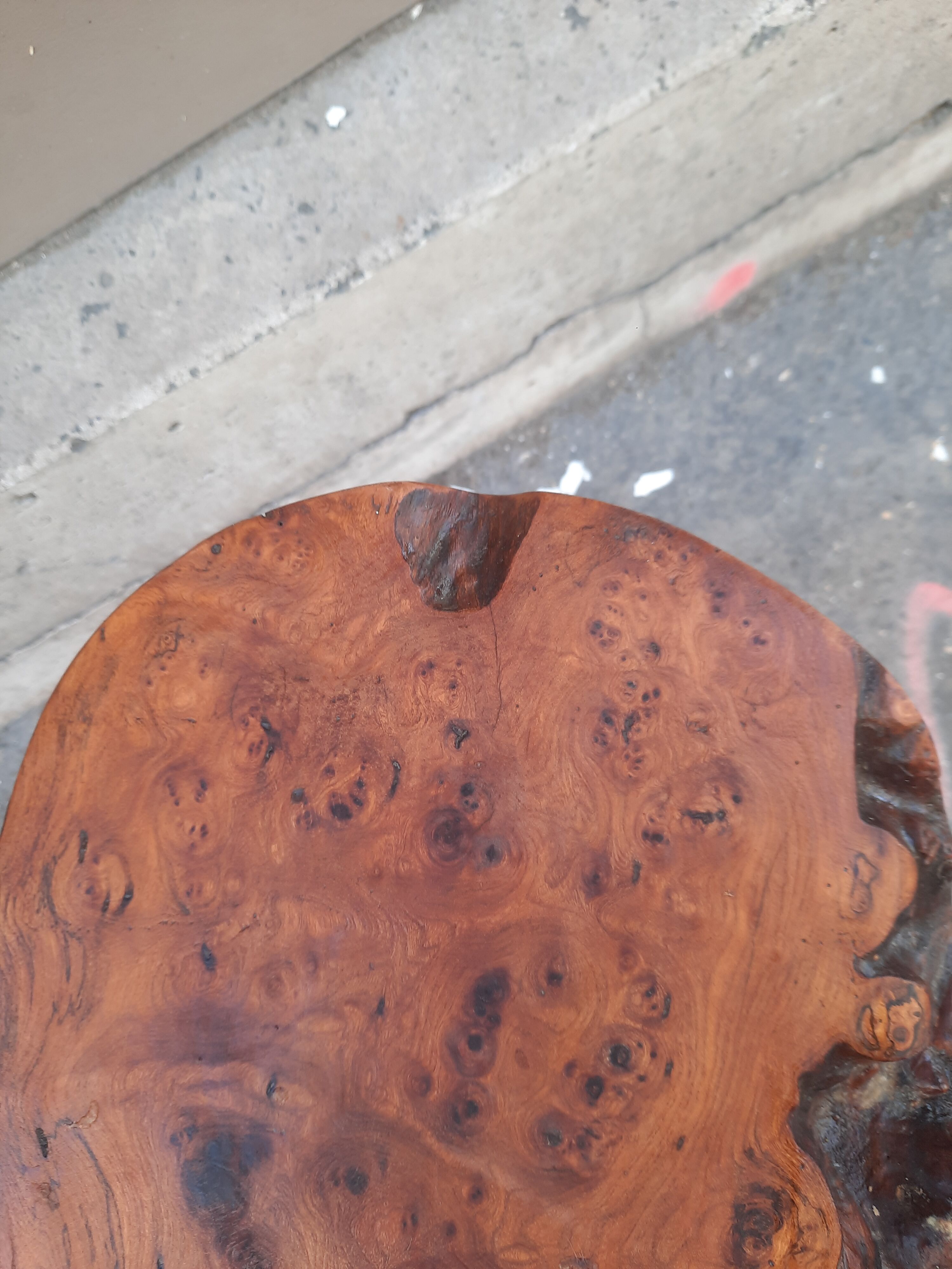 Brutalist style tripod stool