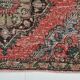 Classic Pattern Red & Green Vintage Runner Rug, 104x344Cm