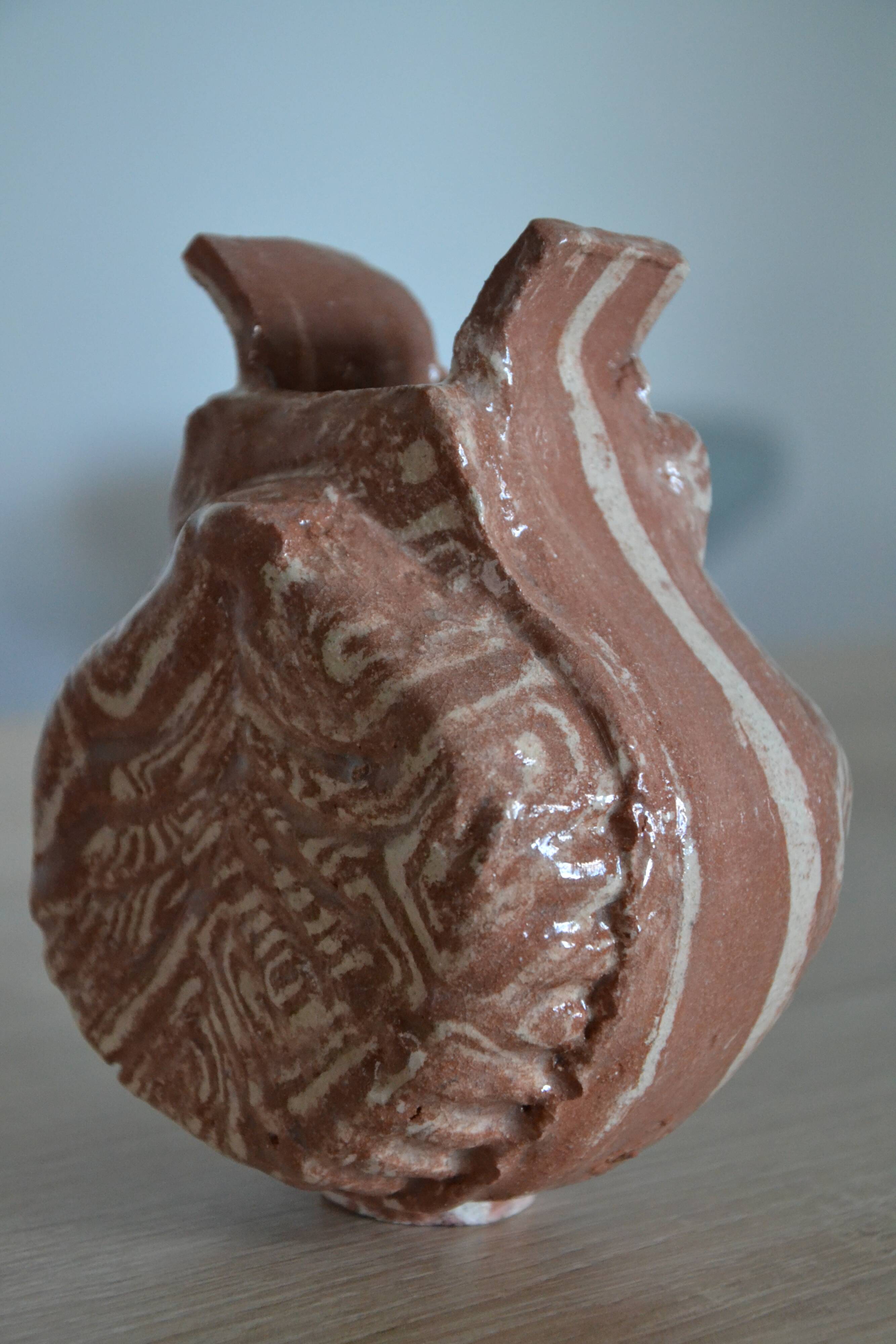 Stoneware vase signed GT