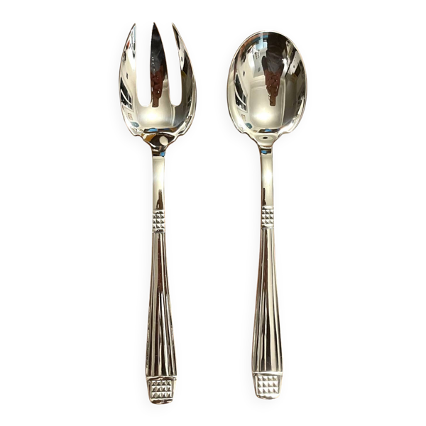 Couverts de service à salade modèle Diamant Christofle Alfenide