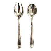 Christofle Alfenide, salad serving utensils in diamond model.
