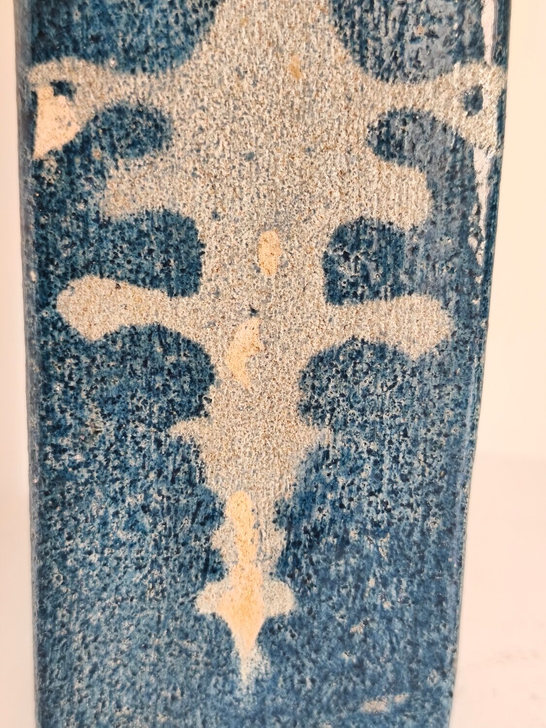 Square ceramic artisan vase