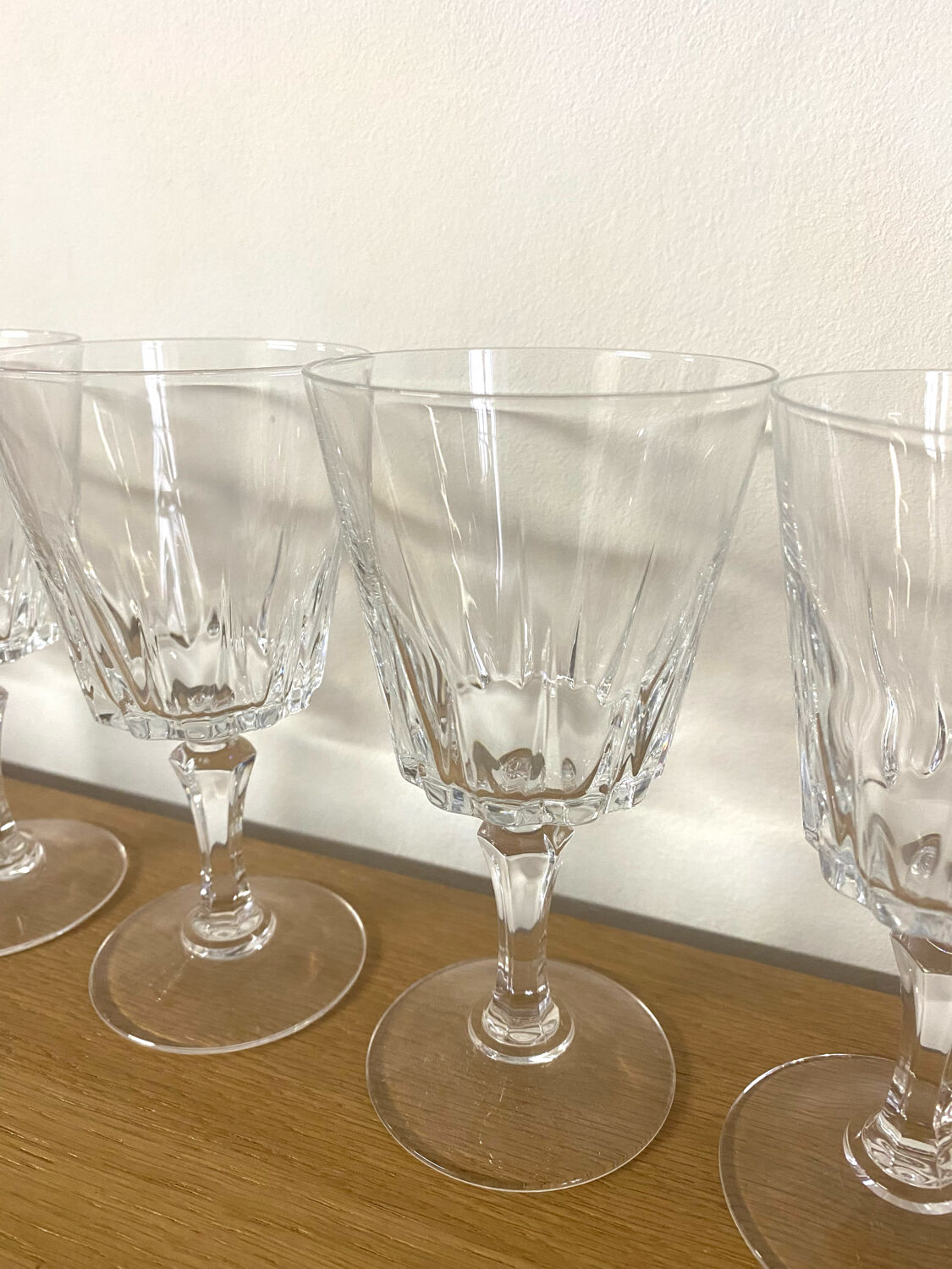 Red wine glasses crystal arques model Versaille