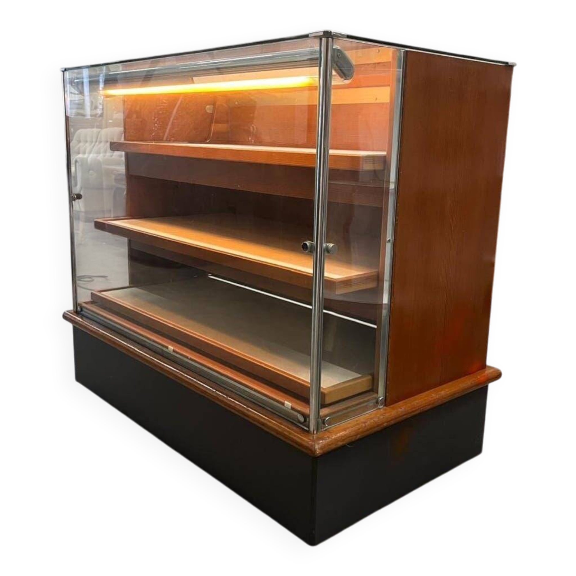 Shop counter/window display/vintage wooden counter with drawers