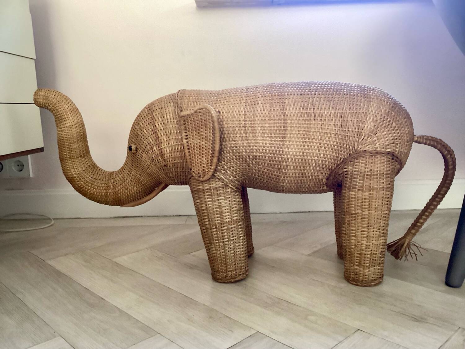 Rattan Reed elephant 1960 , design animal
