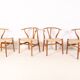 4x Hans J. Wegner Oak CH24 Wishbone Chair, 1980s Denmark