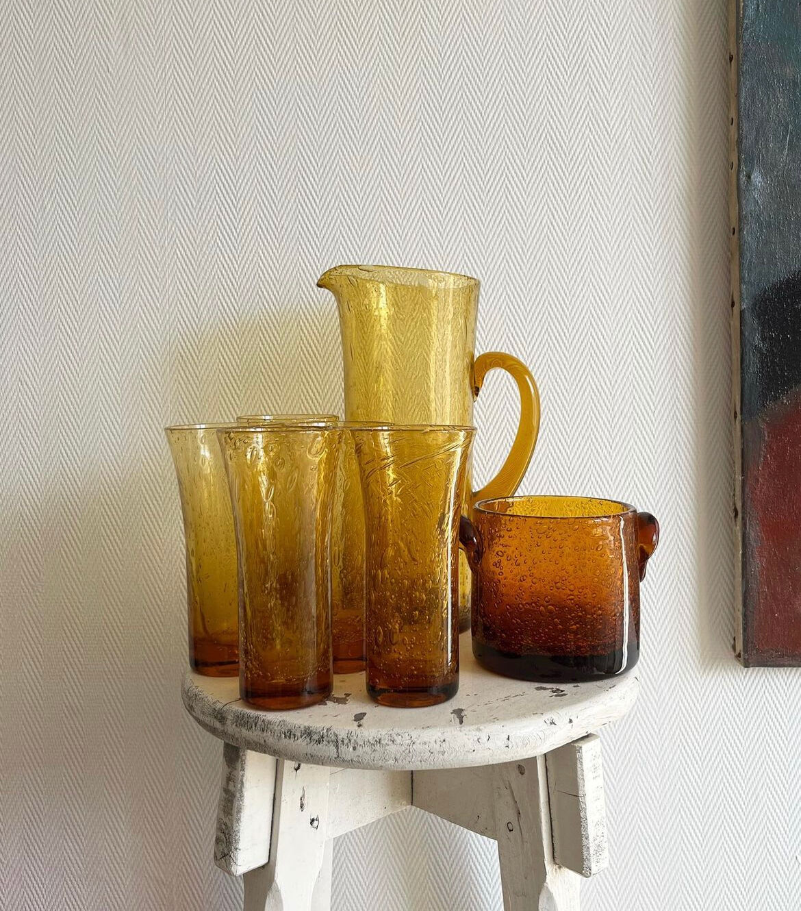 Biot bubble glass orangeade service