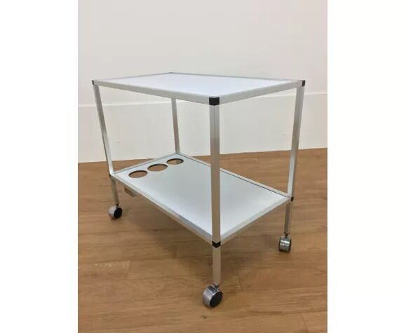 1970 minimalist serving in brushed aluminum reversible tray