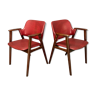Pair of vintage armchairs, compass feet very good condition