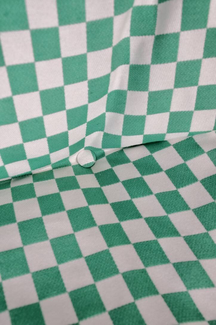 2-seater sofa in checked fabric, France, 1980