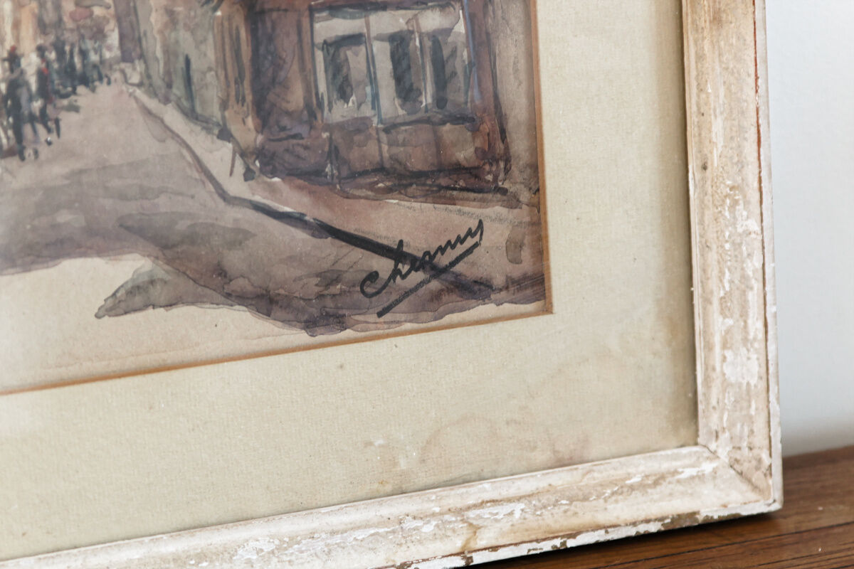 Aquarelle Montmartre, signed