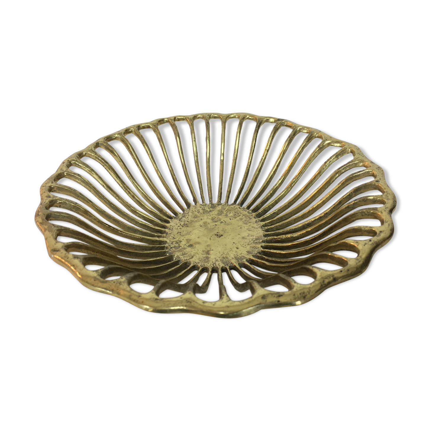 Organic gold brass design fruit cut, 60s