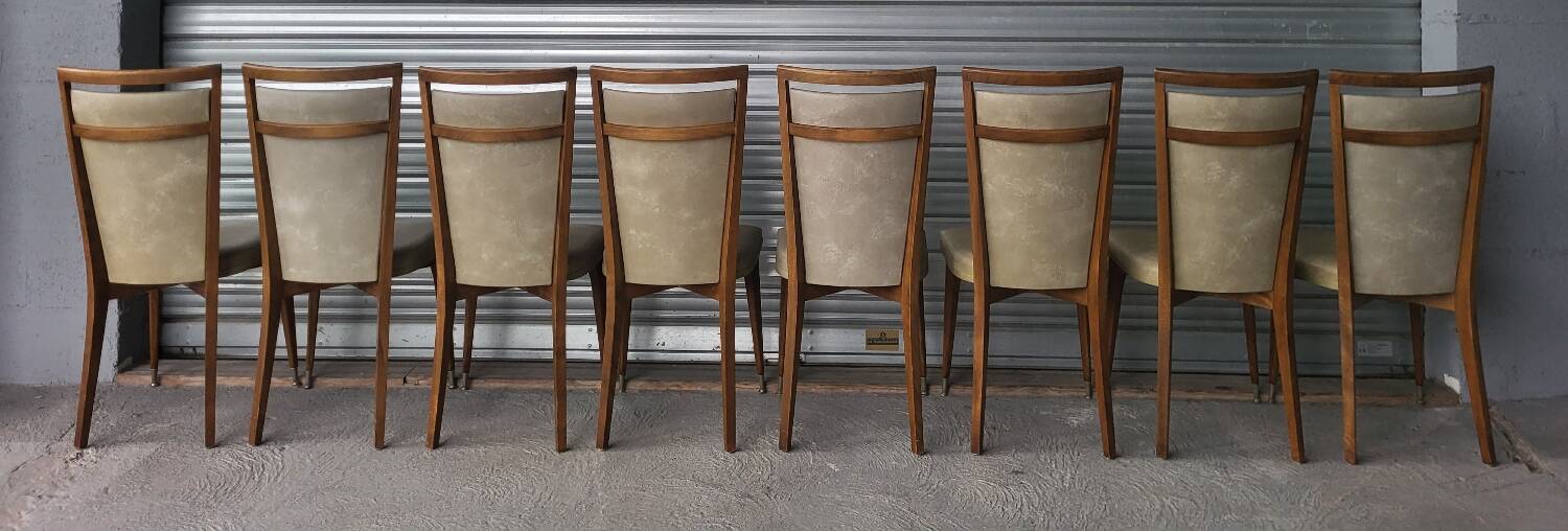 Série suite de 8 chaises Vintage circa 1960
