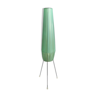 Lampadaire en forme de fusée en fibre verte Space-Age 1960s