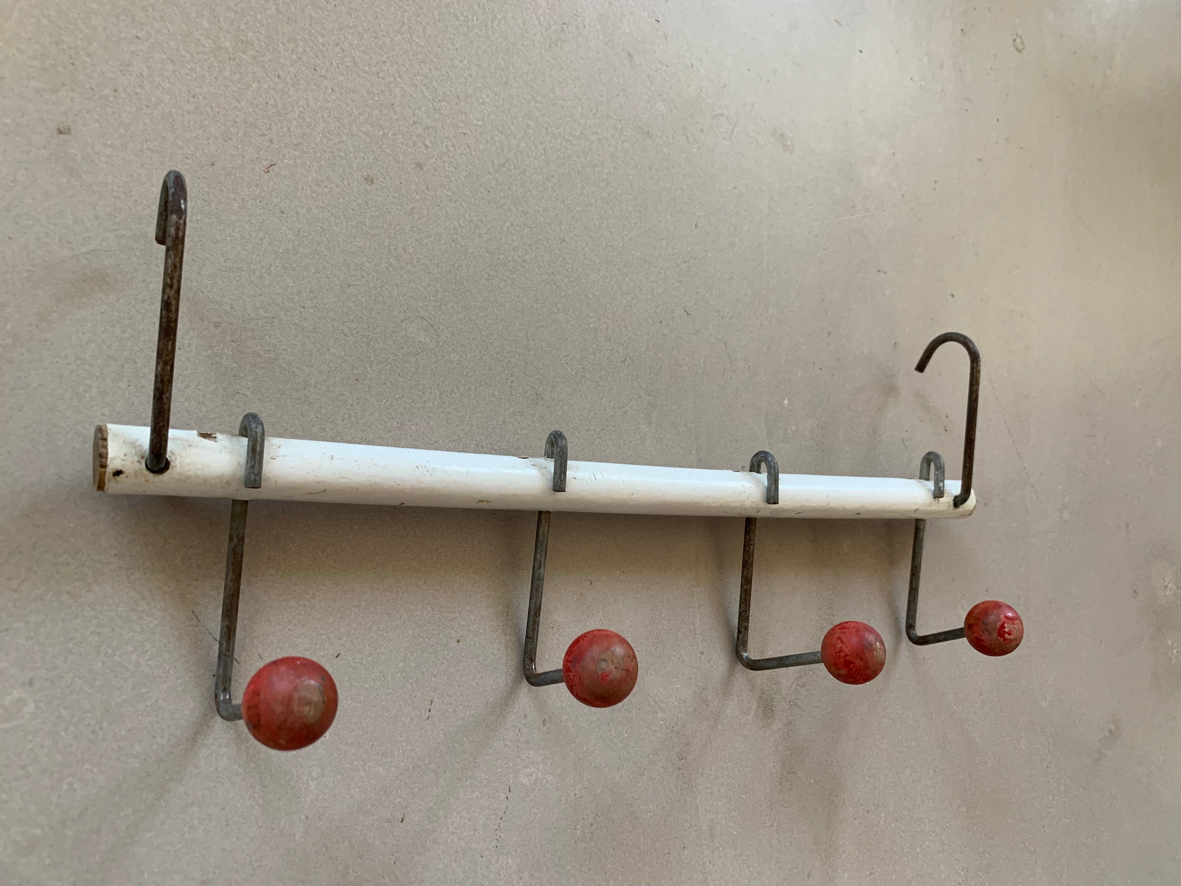 Vintage wood tea towel holder