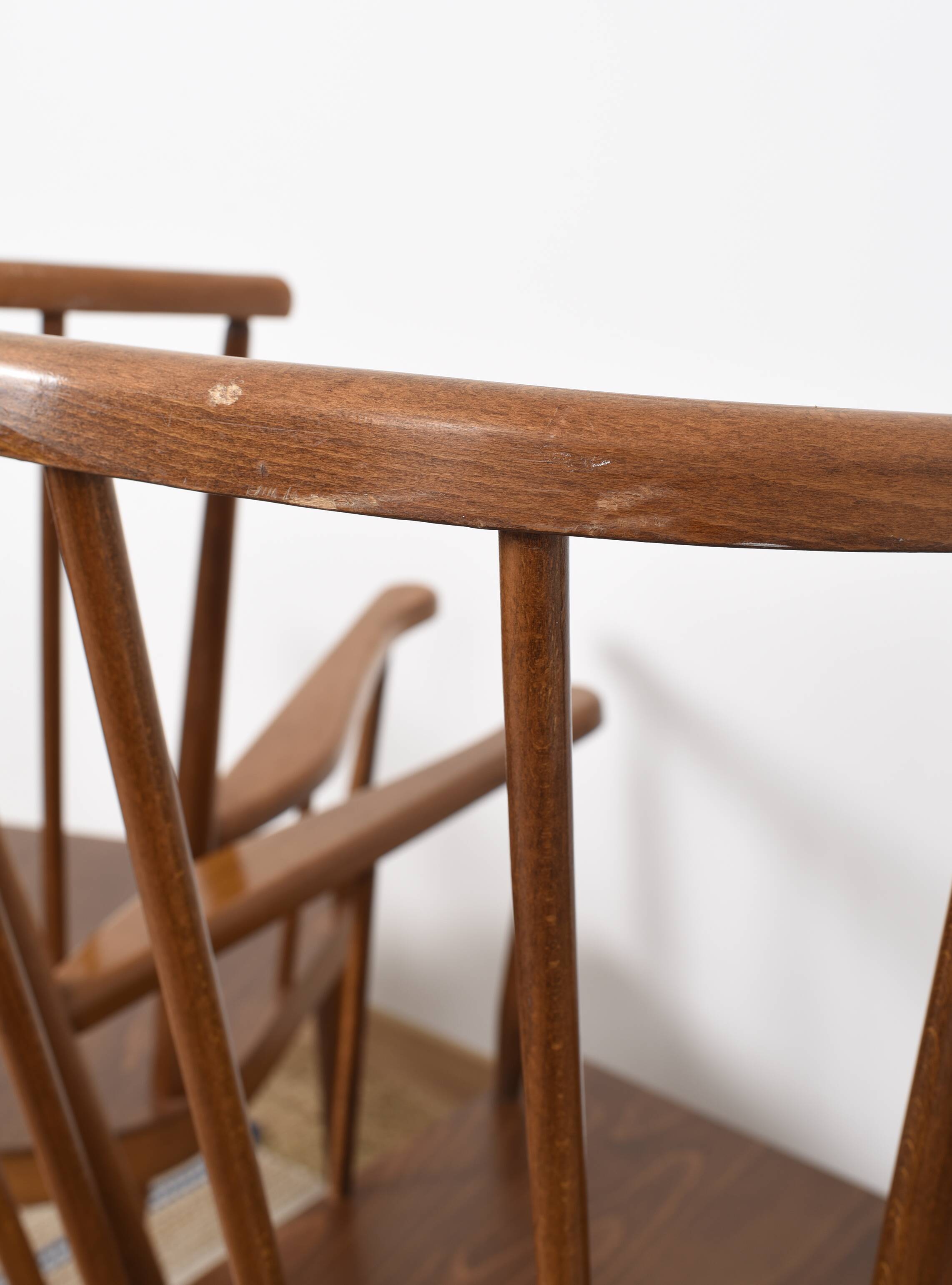 Fan armchairs signed armchair baumann