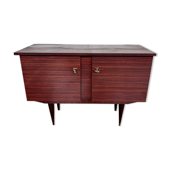 Vintage burgundy formica sideboard