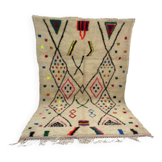 Handmade wool berber rug 260 x160 cm