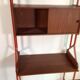 Vintage freestanding wall unit with desk