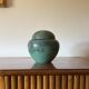 Art Deco green vase / potiche Ikora series, Paul Haustein, WMF Germany ca.