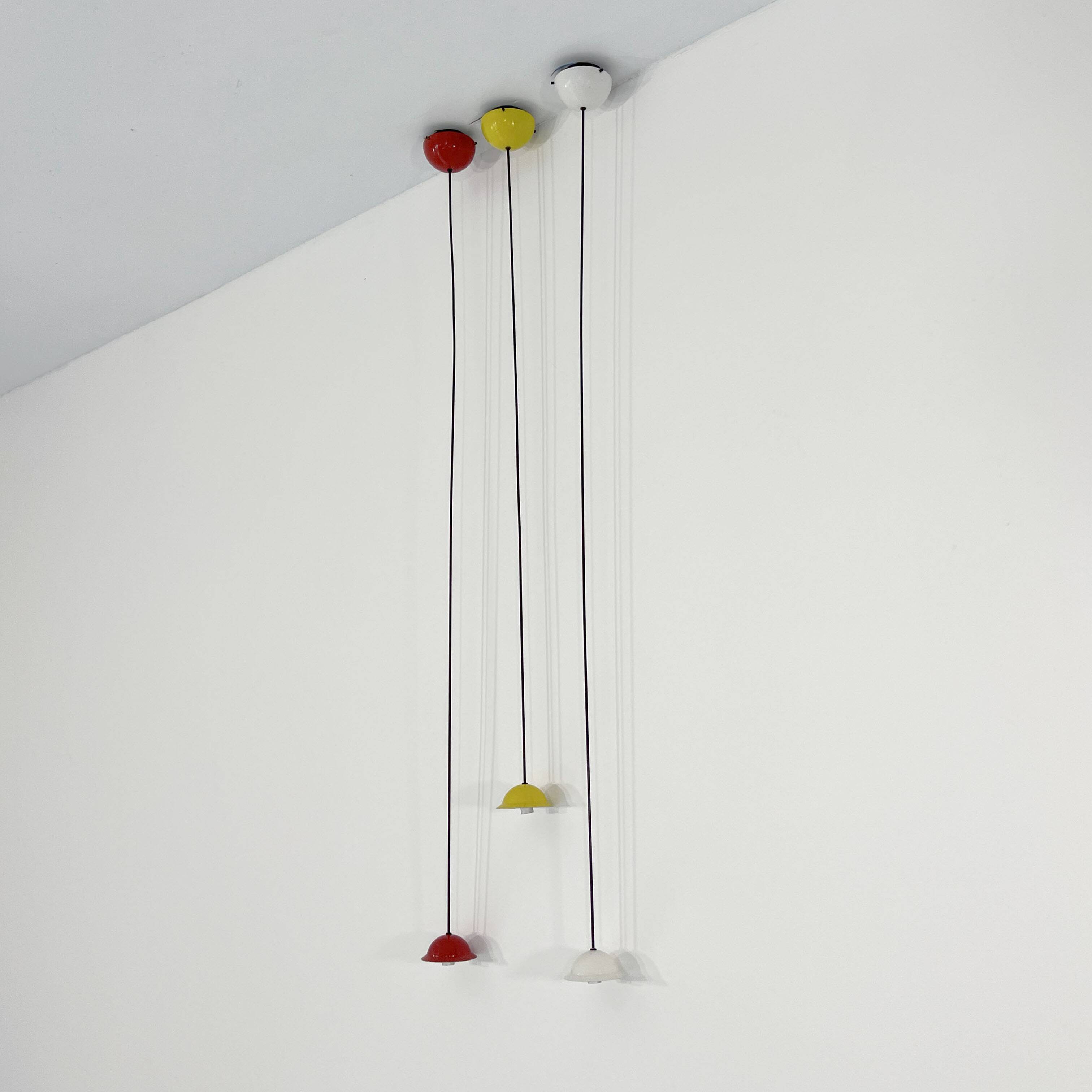 Set of 3 Pendant Lamps from Stilnovo, 1980