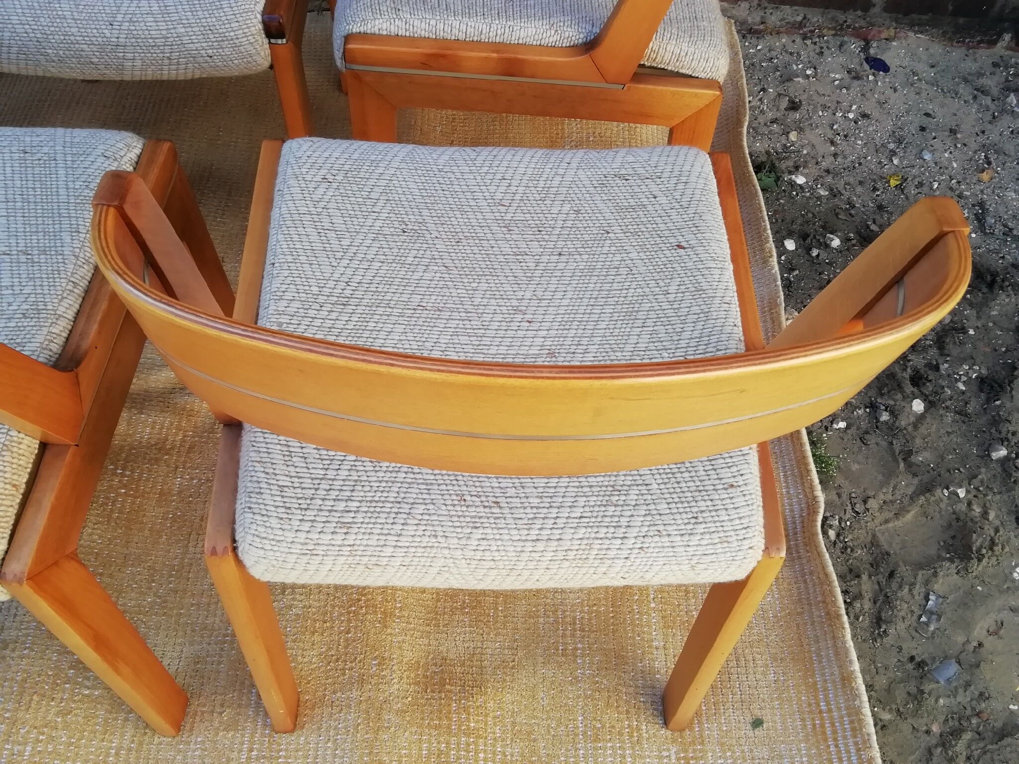 Series of 6 Chairs Scandinavian style 70s