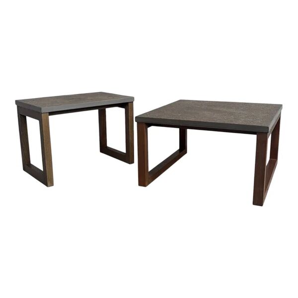 Set of vintage stone side tables, 1970s