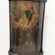 Half-moon corner cabinet decorated with a biblical scene, 19th century