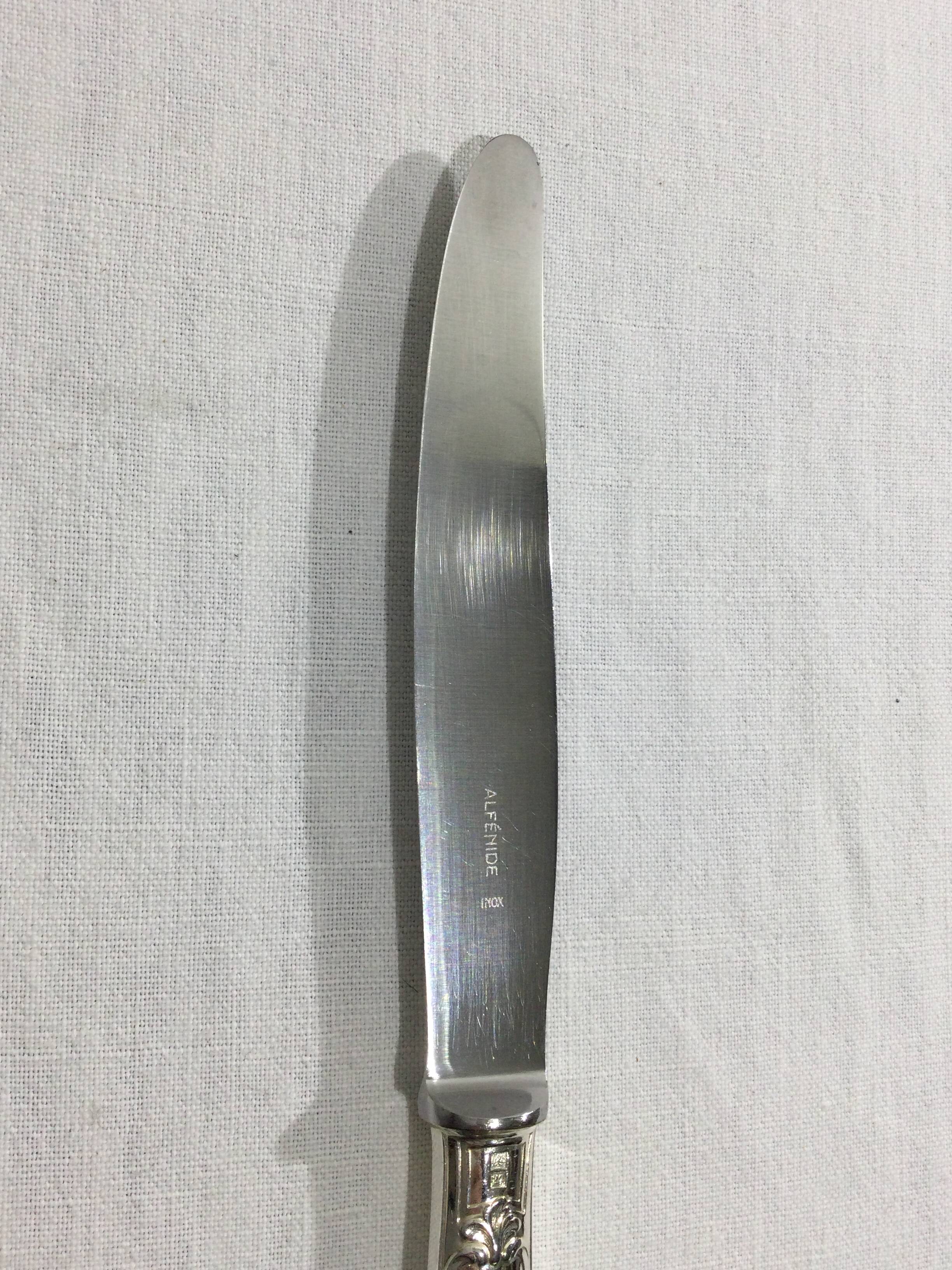 Christofle - Alfenide Silver Metal Knives