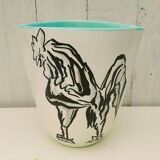 Ceramic rooster vase Cérart, Monaco