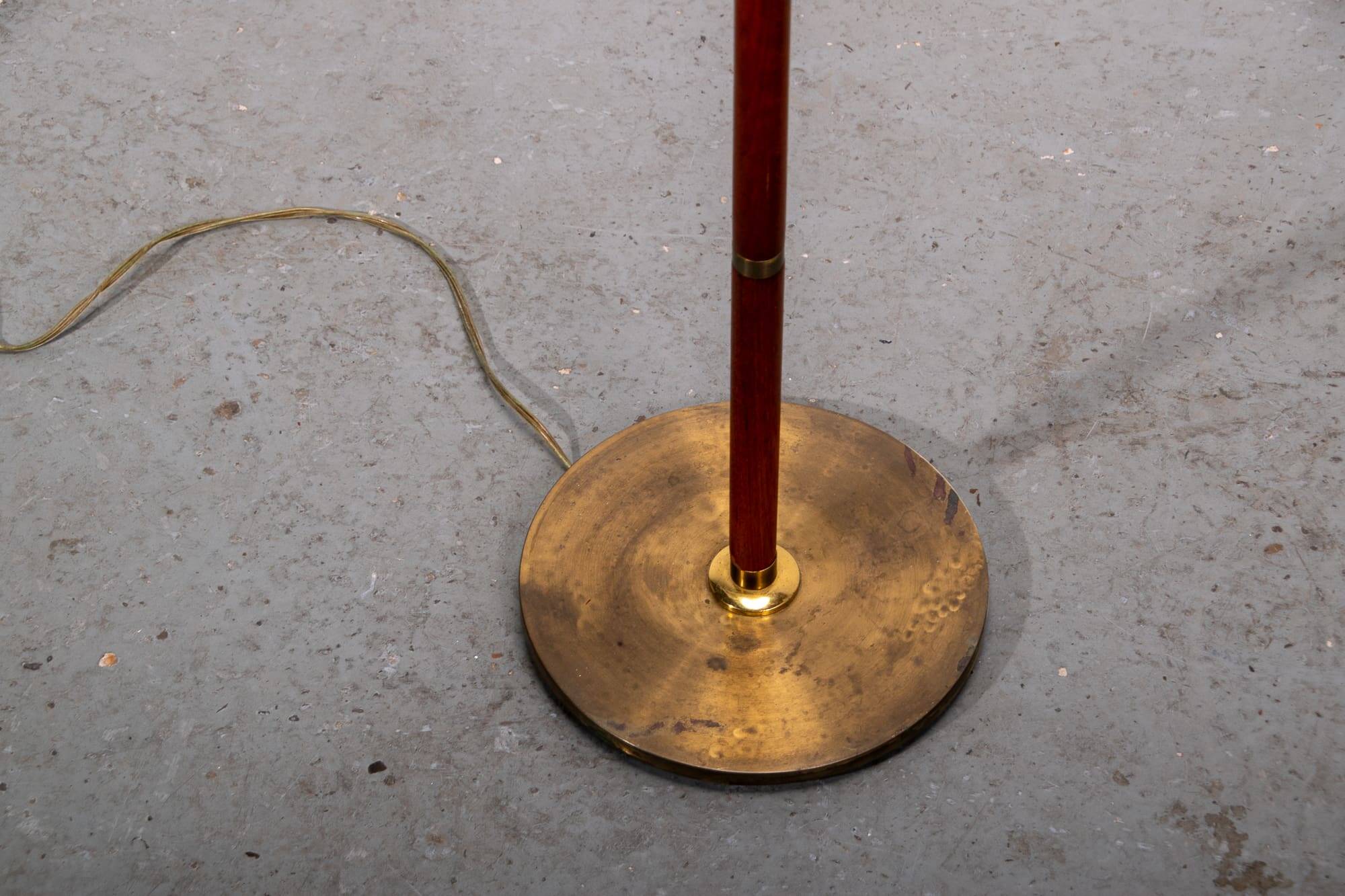 Danish teak and brass floor lamp circa 1960