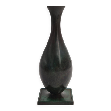 Jacob Ängman for GAB, solid bronze vase, Swedish grace / Art Deco