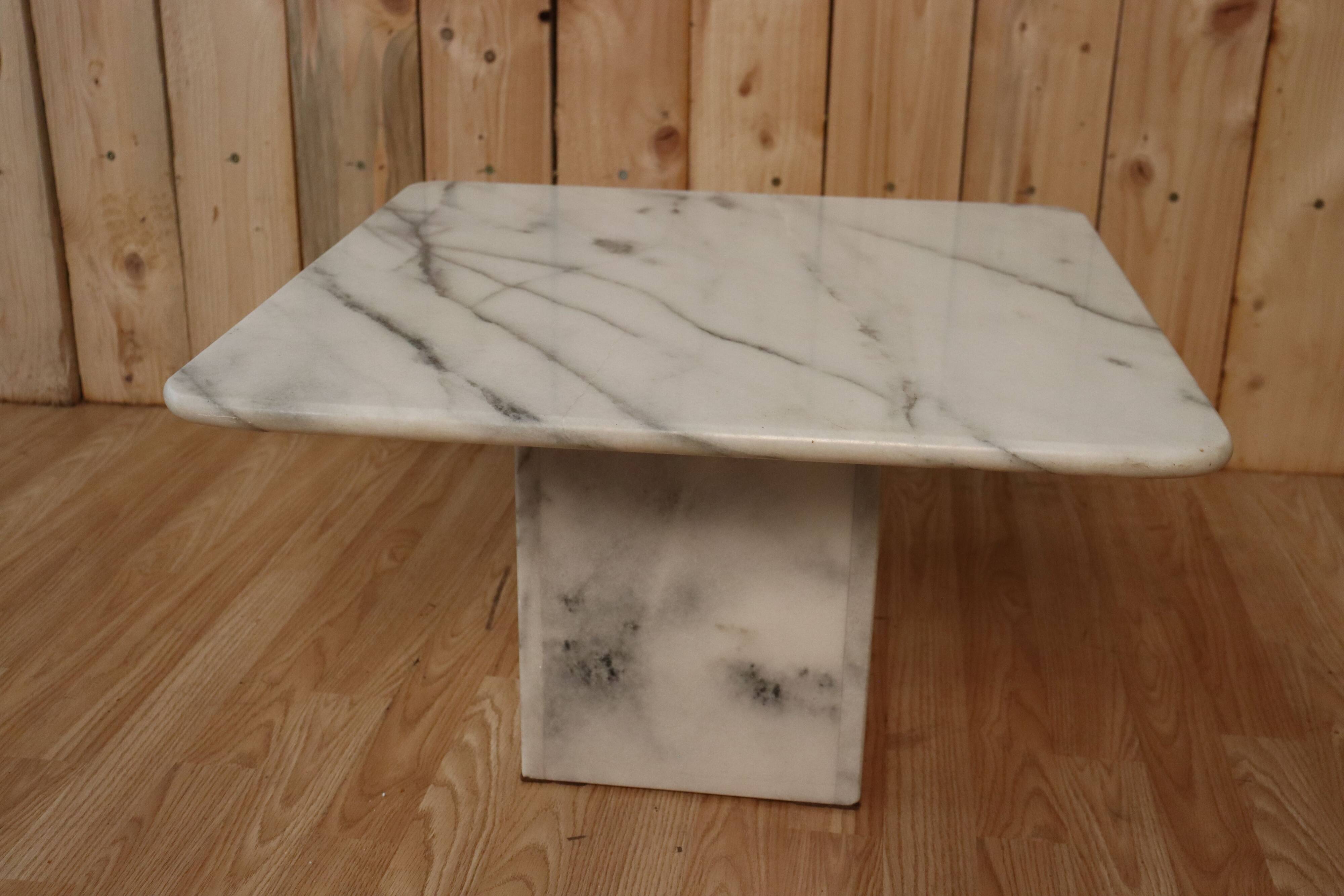 White marble coffee table