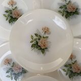 8 Vintage Pink Arcopal Plates