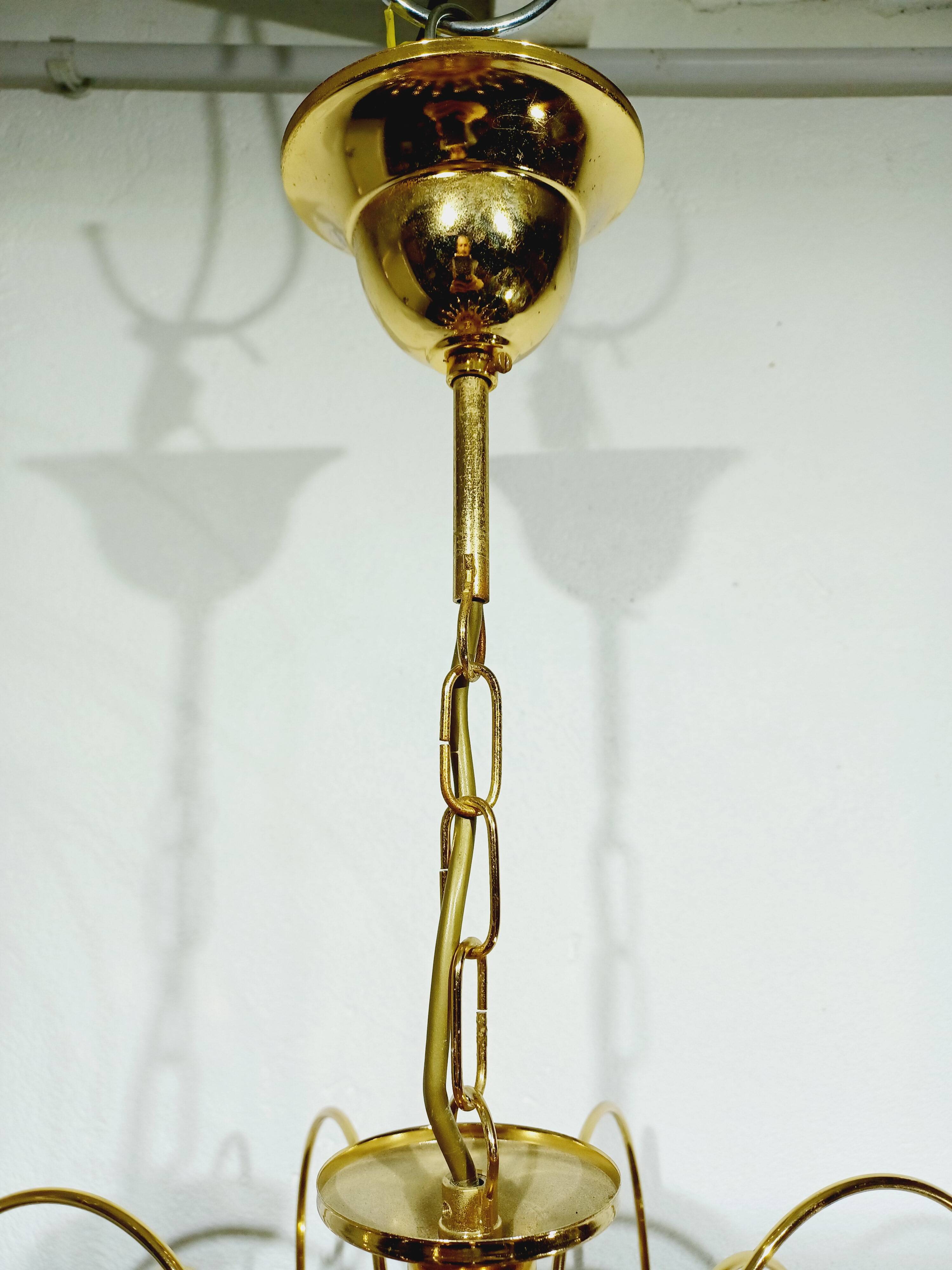 Murano chandelier with pink tassels with 3 lights