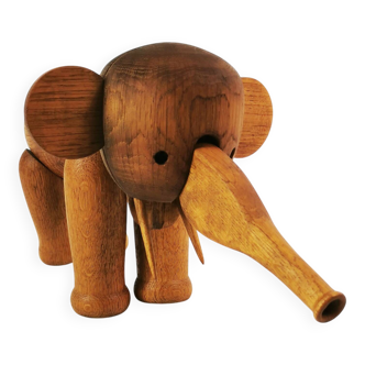 Éléphant en bois conçu par Kay Bojesen, Danemark années 1970