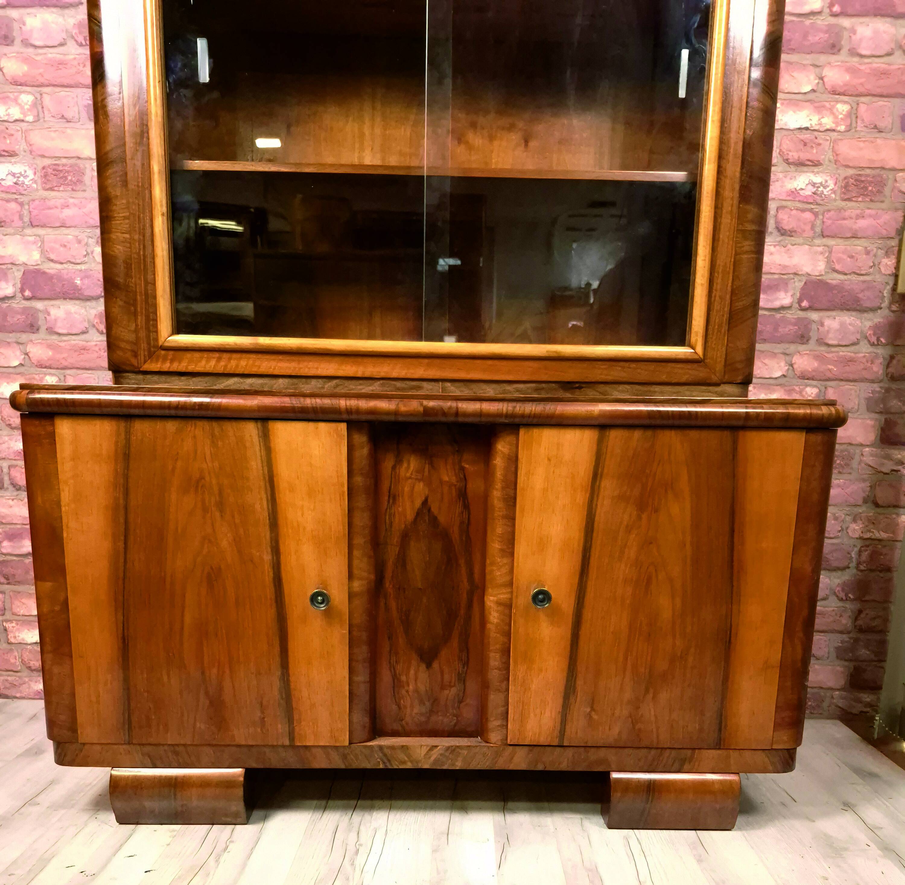 Renovated art deco display cabinet - credenz, 1930s